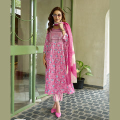 Umbrella Kurti Suit Set with Premium Rayon Pants & Chanderi Dupatta MP8008