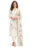 White Embroidered Vertican Silk Kurta Pant Dupatta Set for Women | Bavis Clothing