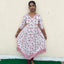 White with Maroon Printed Alaya Cut Kurti