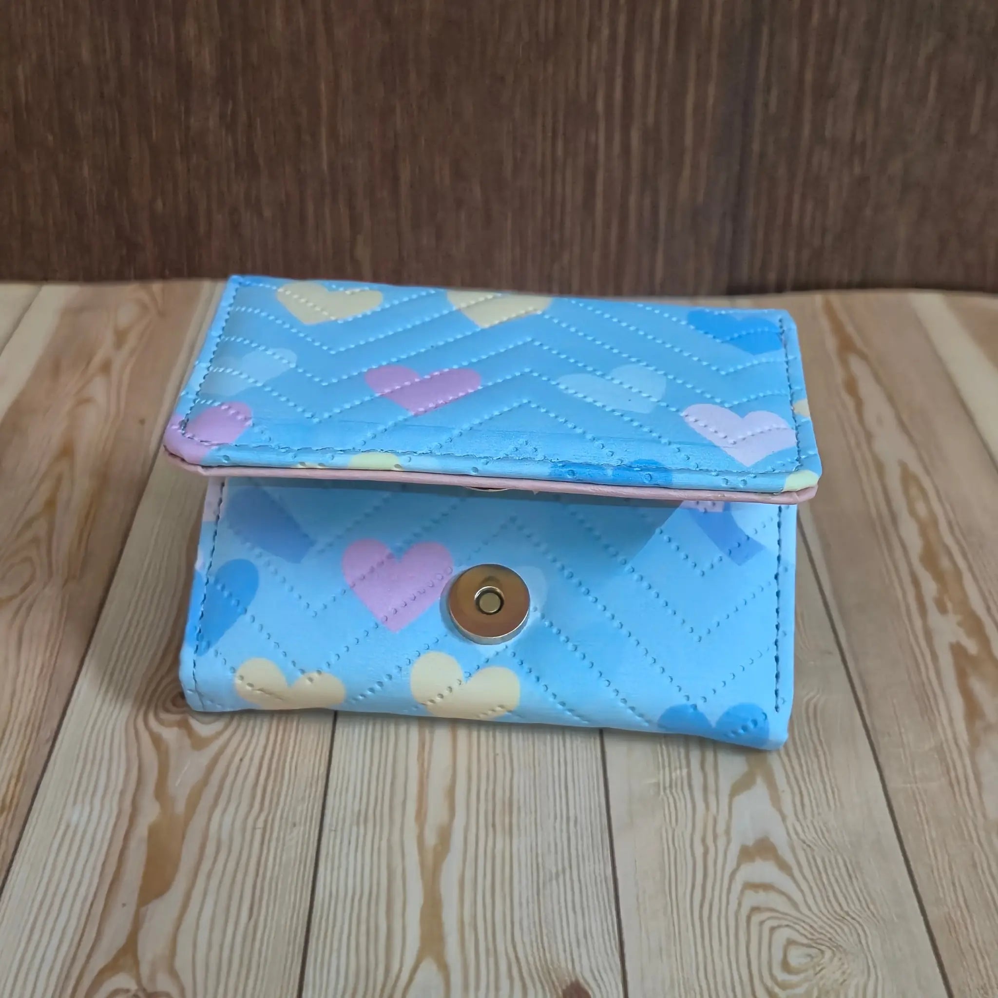 Women's Card Holding Foldable Wallet - 1132 - Blue Main image