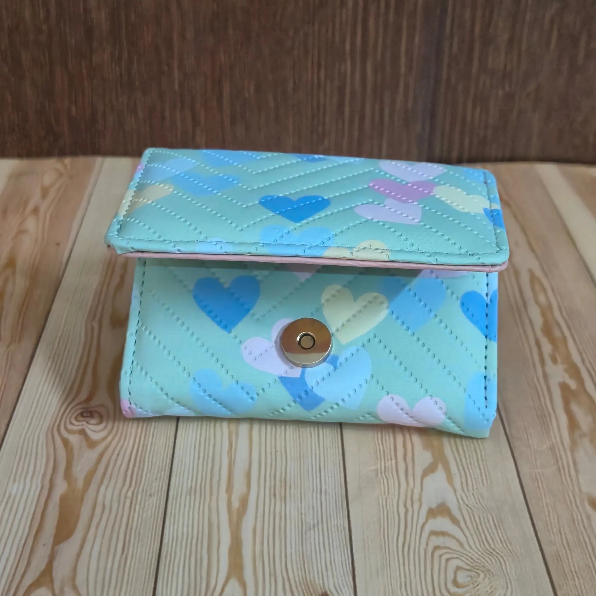 Women's Card Holding Foldable Wallet - 1132- Sea Green Main image