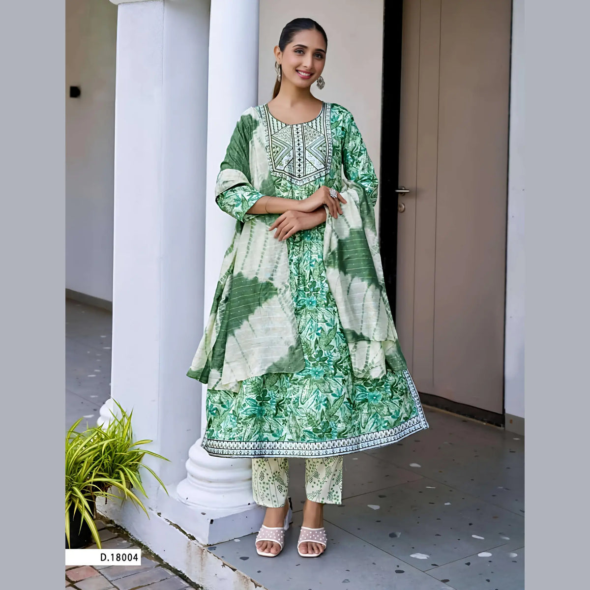 Women’s Designer Rayon Capsule Suit Set with Embroidery & Chanderi Cotton Dupatta