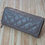 Women’s Taupe Quilted Wallet with Butterfly Embroidery