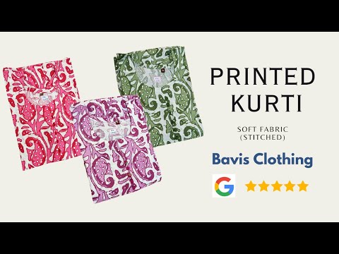 Purplish Red Checked Printed Potli Button Kurti