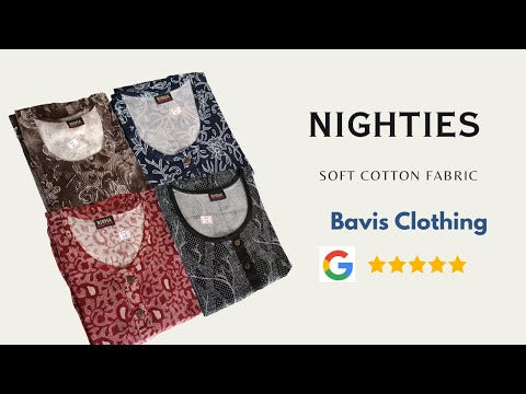 Brown Pure Cotton Nighty - PN07