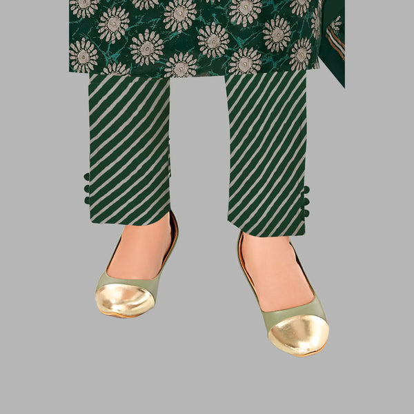 Shop Now - Bottle Green Kurti Set - Must-Have Attire