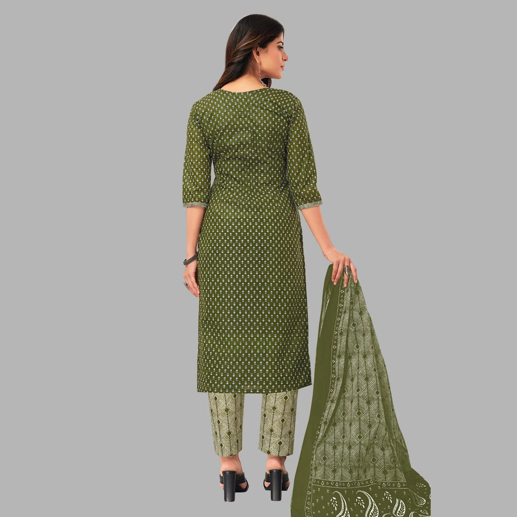 Women's Kurti Set - Trendy Army Green