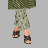 Army Green Kurti with Pant and Dupatta - Shop Today
