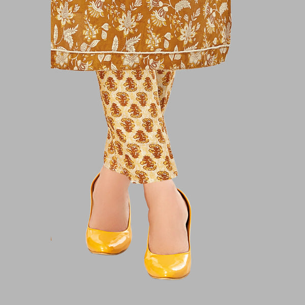 Brown Kurti with Pant and Dupatta - Shop Today