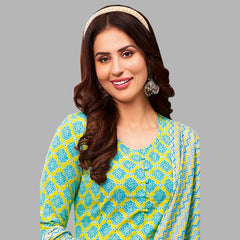 Elegant Lemon Yellow Kurti Pant Set - Buy Now
