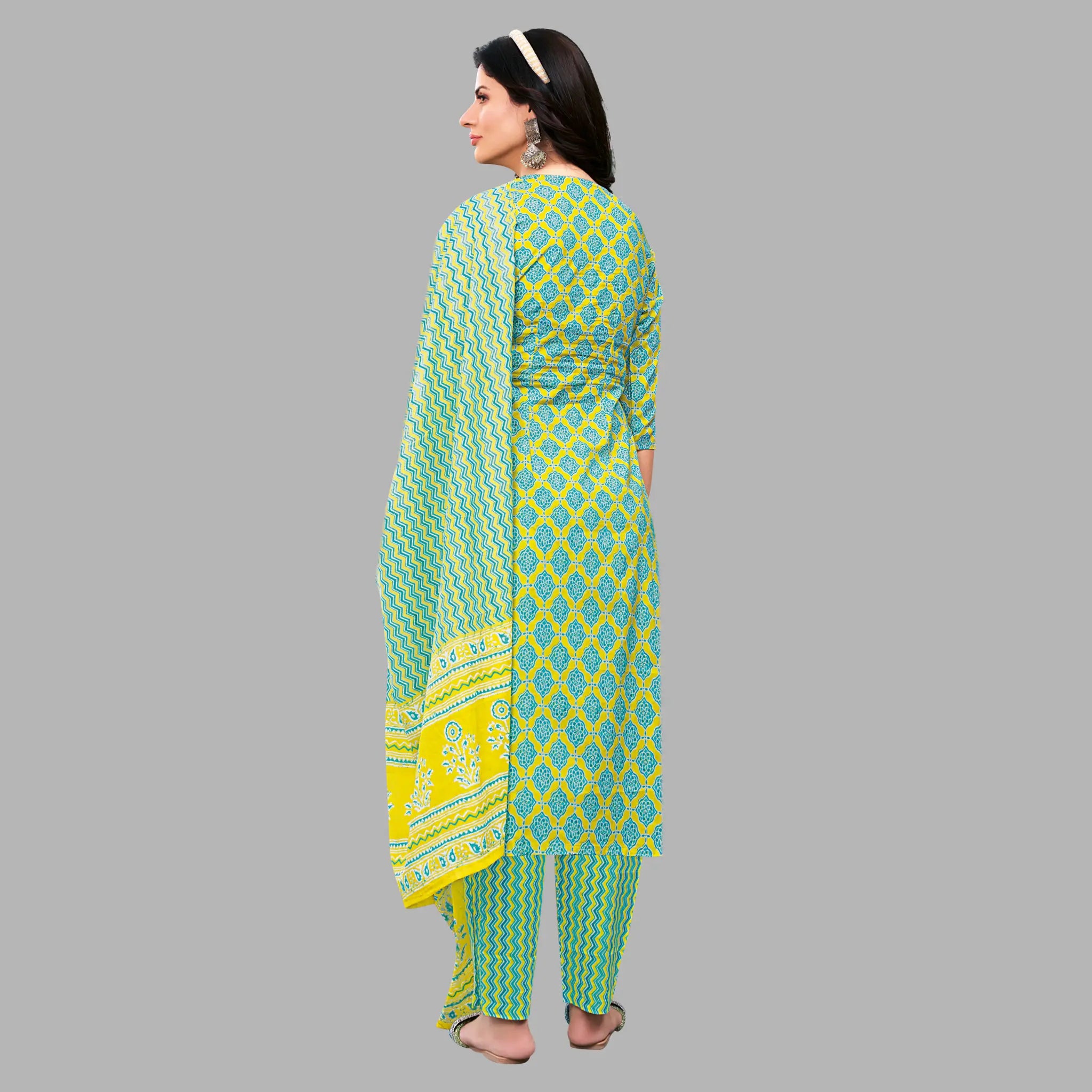 Women's Kurti Set - Trendy Lemon Yellow