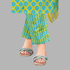 Lemon Yellow Kurti with Pant and Dupatta - Shop Today