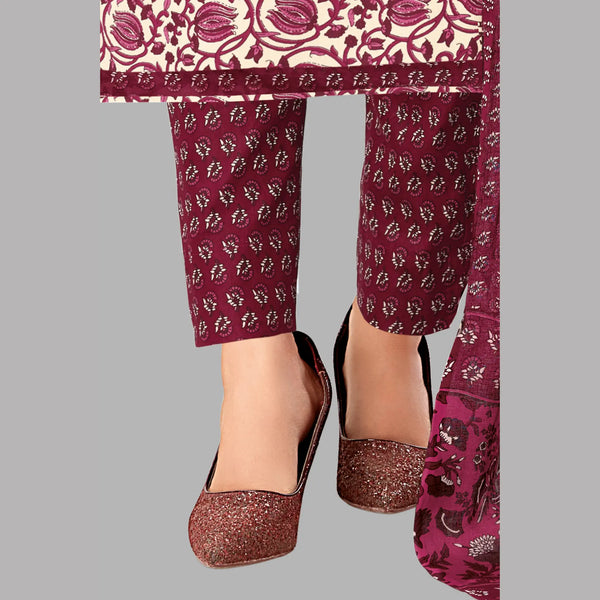 Bleach White Kurti with Pant and Dupatta - Shop Today