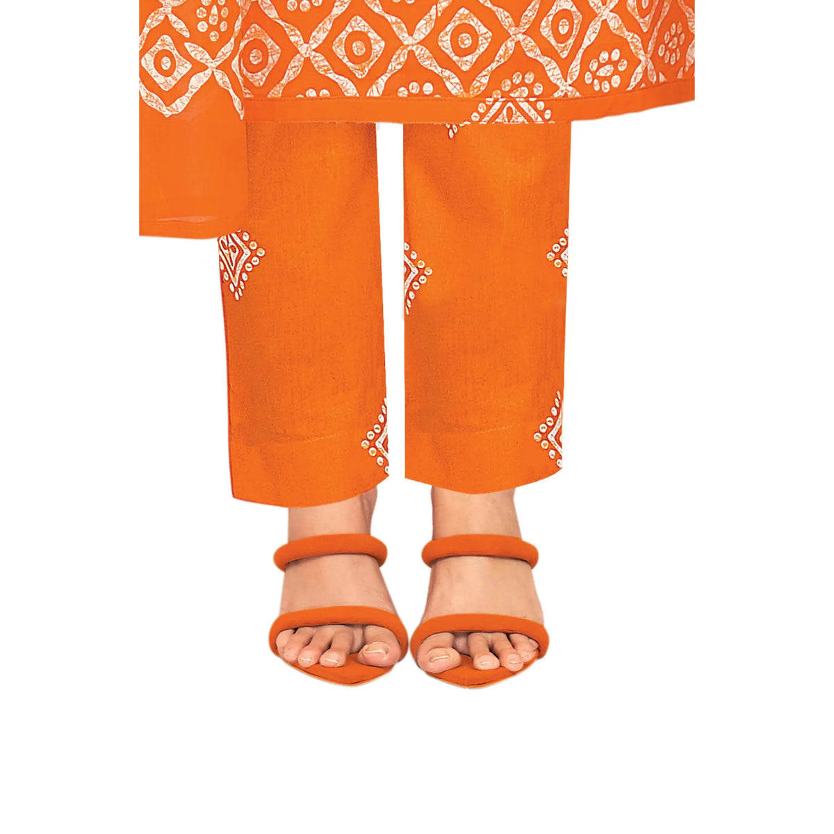 Elegant Batik Print Cotton Kurti Pant Set