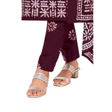 Elegant Batik Print Cotton Kurti Pant Set