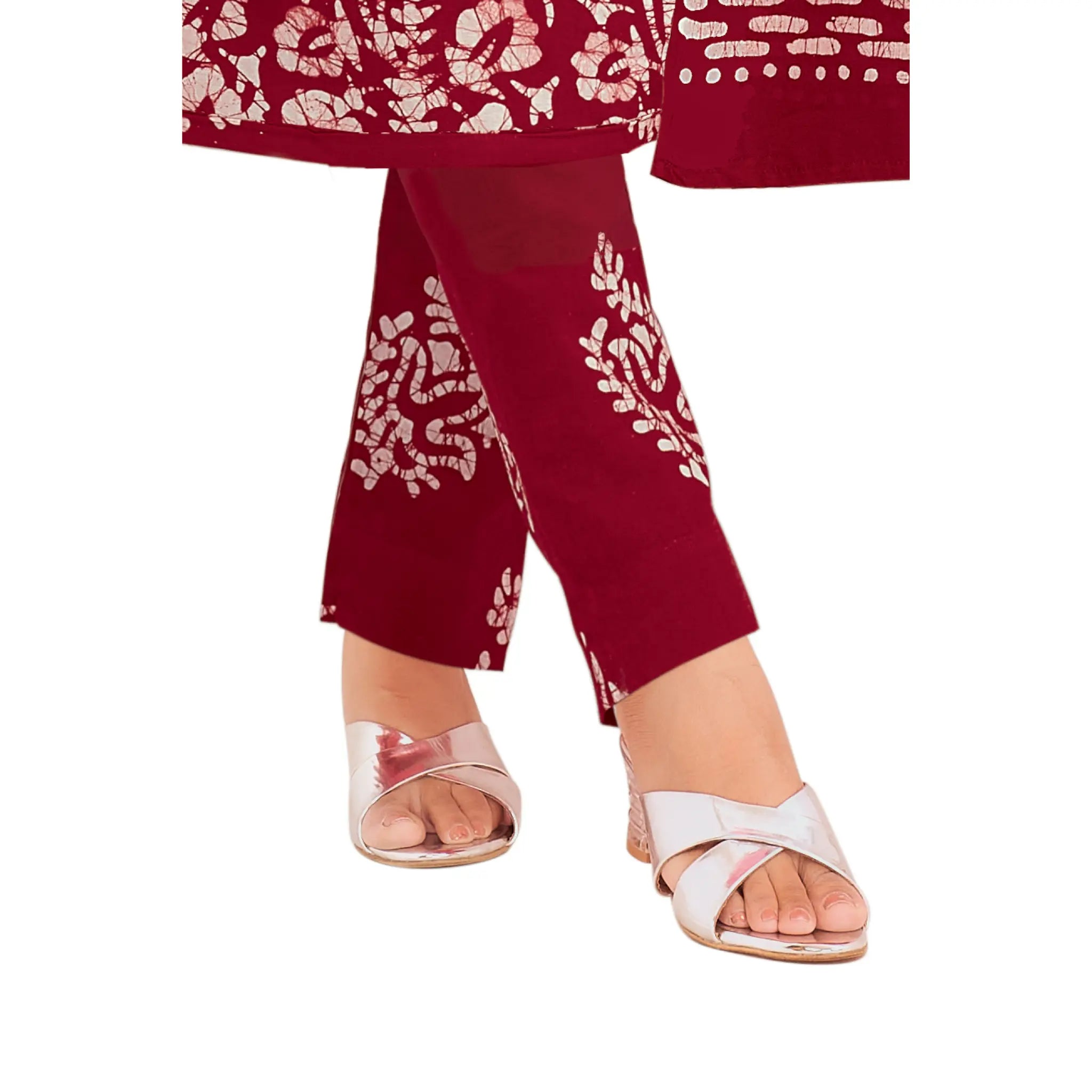 Stylish Batik Print Cotton Kurti Pant Set