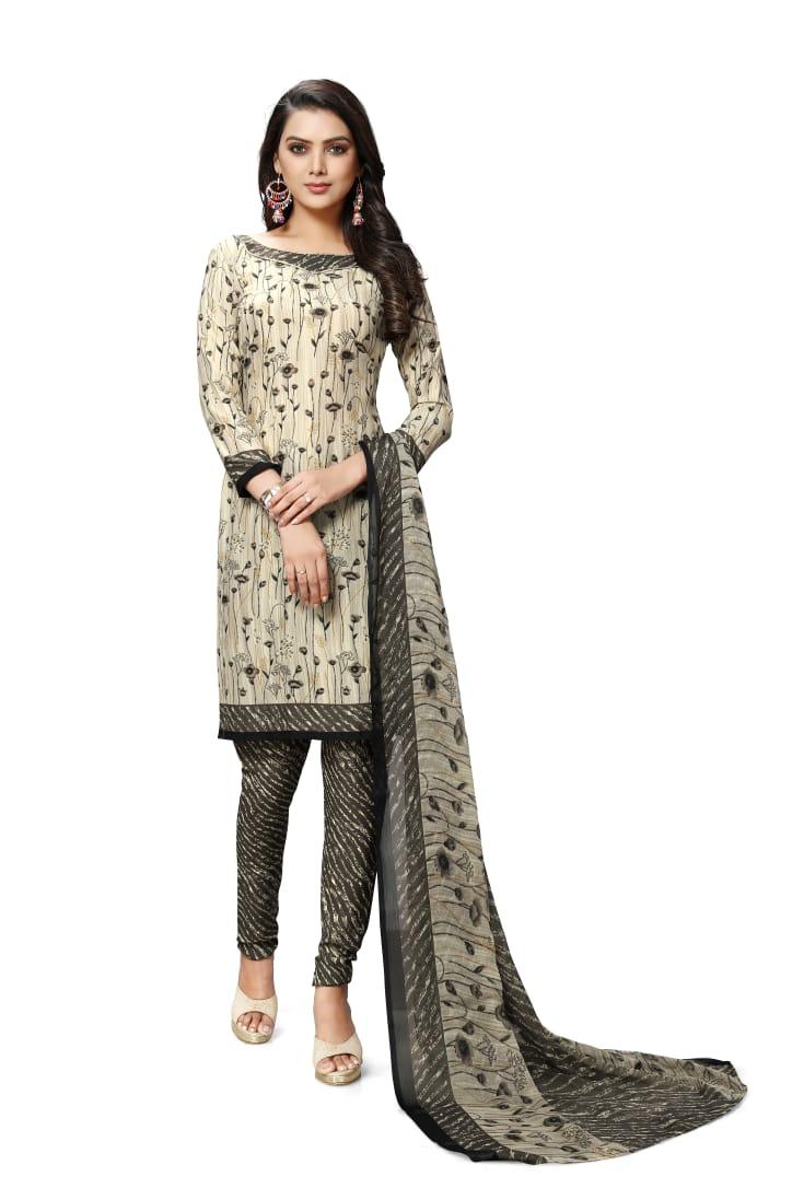 Shop White Churidar Top with Black Salwar Now - Bavis Clothing Main image