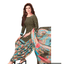 Shop Now: Dark Army Green Churidar Top - Floral Patiala & dupatta from Bavis Clothing