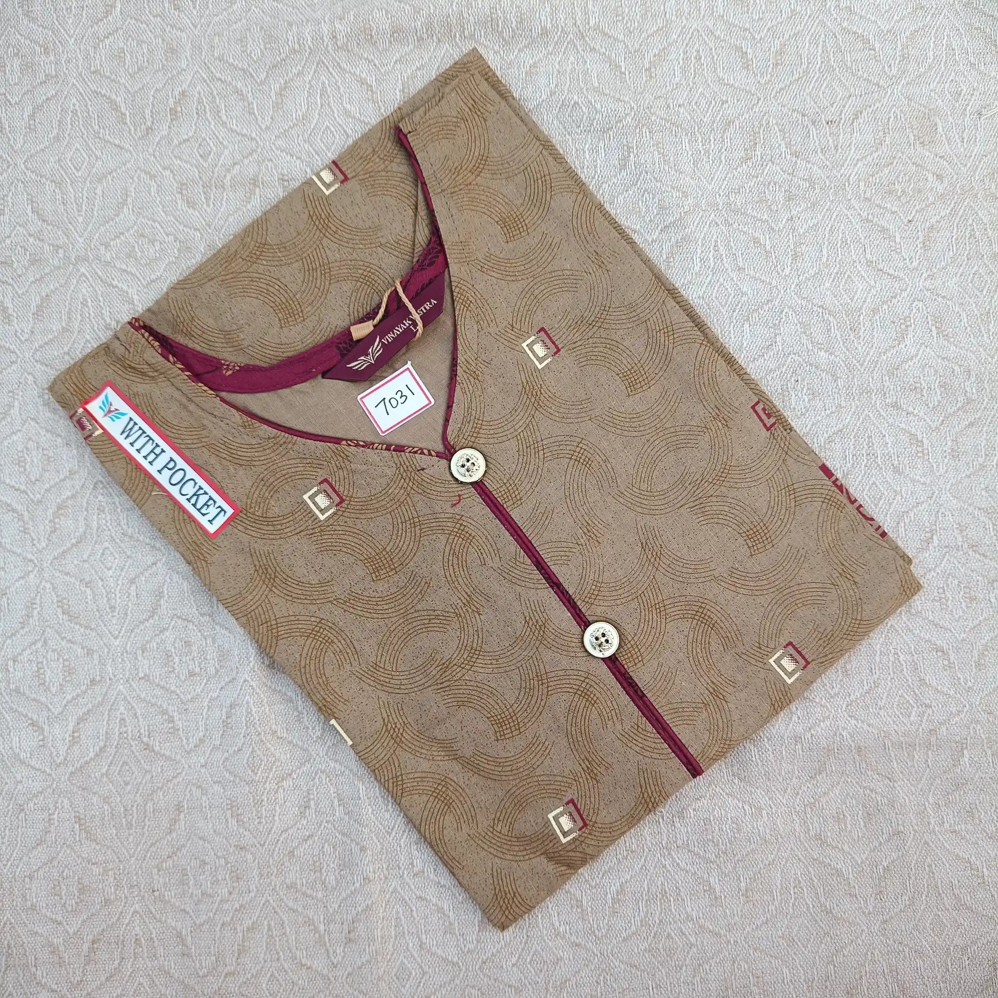 Bestselling Women's  V Neck Grey Printed Kurti with Fancy Button Main image