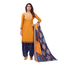 Carrot Orange Embroidered Worked Regular Fit Straight Kurta with Patiala Pant and Dupatta