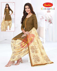 Chocolate Top with Yellow Patiala and Dupatta - A Must-Have for Every Woman's Wardrobe - Bavis Clothing