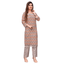 Cotton kurta red shade with lace work and orange shade straight pant- Buy Now