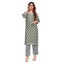 Olive Green Duo: Cotton Kurti and Pant - Bavis Clothing