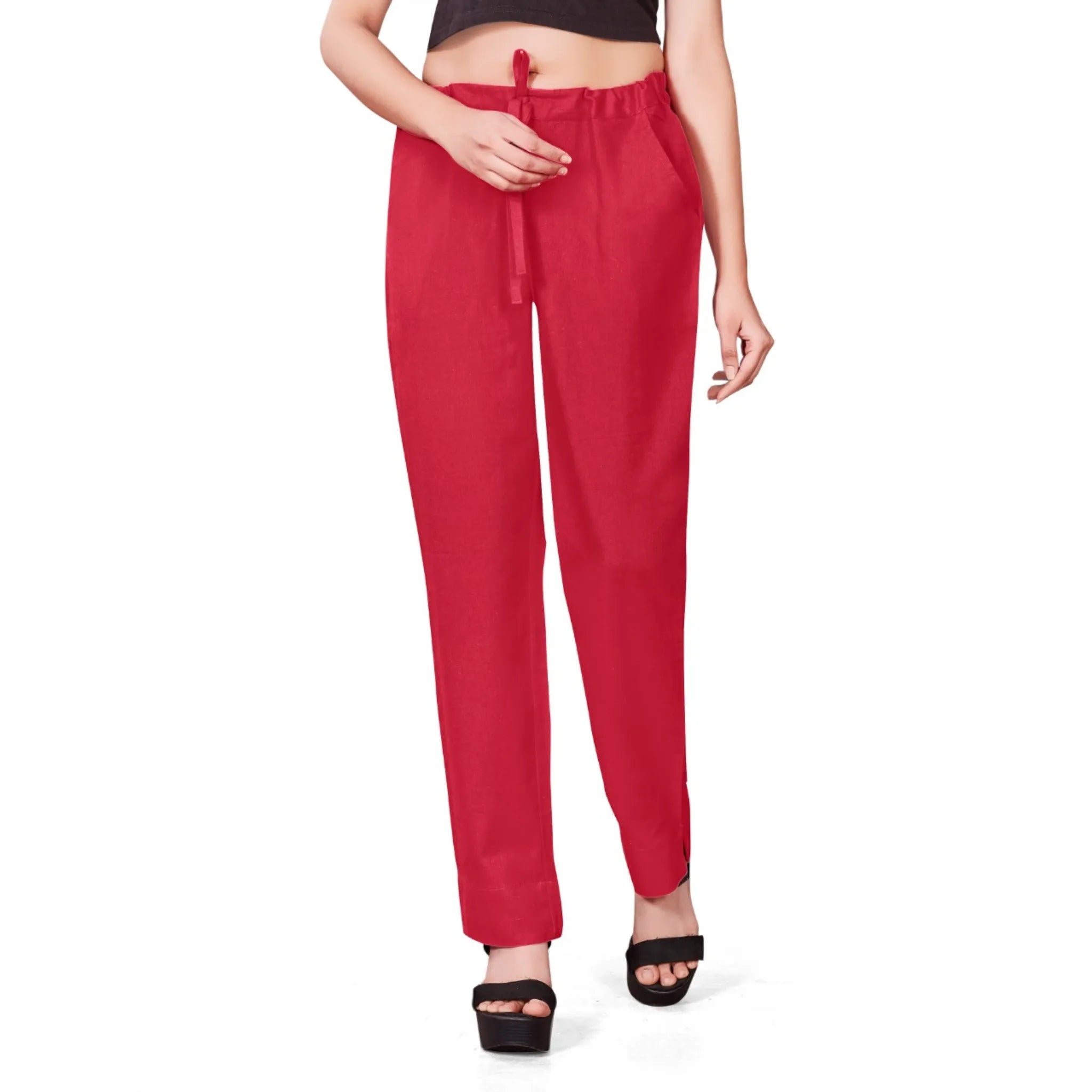 Deep Carmine(Red) Cotton Polo Pant