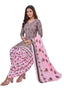 Dusty Grey Top with Baby Pink Bottom and Dupatta. - Bavis Clothing
