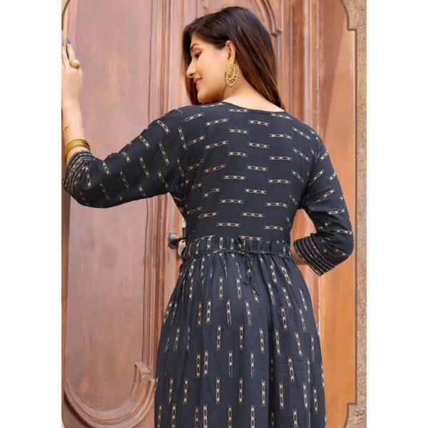 Grey Fancy Rayon Kurti with Sequence Work