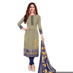 Buy Lemon Grass Green Churidar Top with Blue Patiala Salwar with dupatta - Bavis Clothing