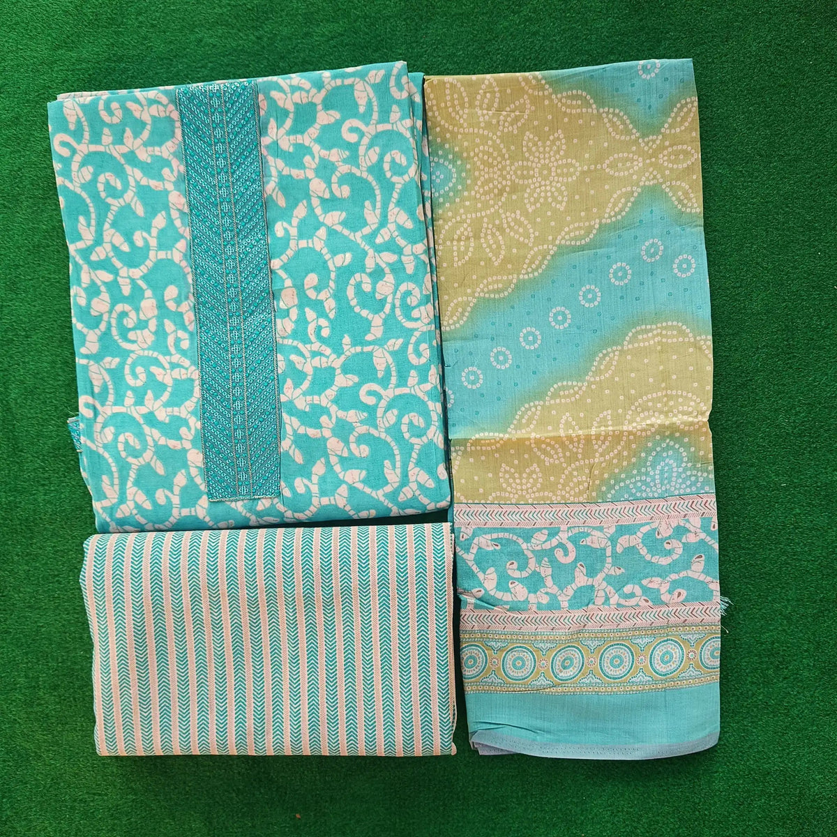 Light Blue Pure Modal Silk Print with Bottom and Dupatta Main image