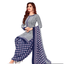 Contrasting Light Grey Churidar Top & Dark Blue Patiala & dupatta on Sale Now - Bavis Clothing