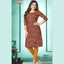 Majestic Maroon Capsule Print Kurti for Women
