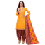 Mango Yellow Embroidered Worked Regular Fit Straight Kurta with Patiala Pant and Dupatta