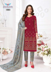 Merlot Red Sweetheart Neck Rayon Top with Carbon Grey Pant and Dupatta - Bavis Clothing