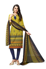 Orange Yellow and Dark Blue Salwar Suit for a Modern and Stylish Look - Shop now at Bavis Clothing