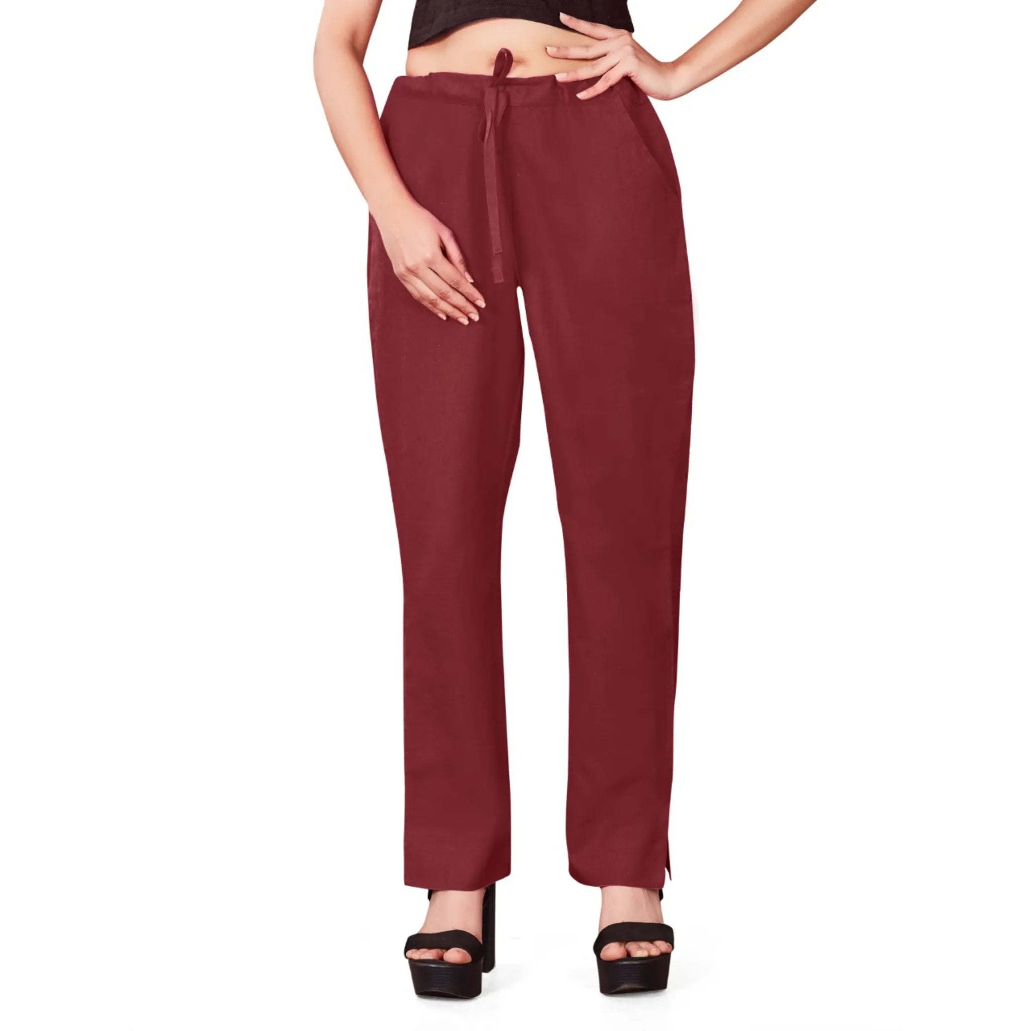 Persian Plum(Brown) Cotton Polo Pant for Women