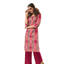 Pinkish Cotton Printed Straight Cut Kurta