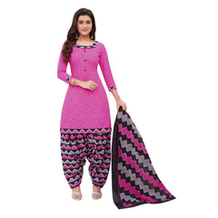 Purplish Pink Top with Temple Patten Patilaya Pant and Cotton Dupatta