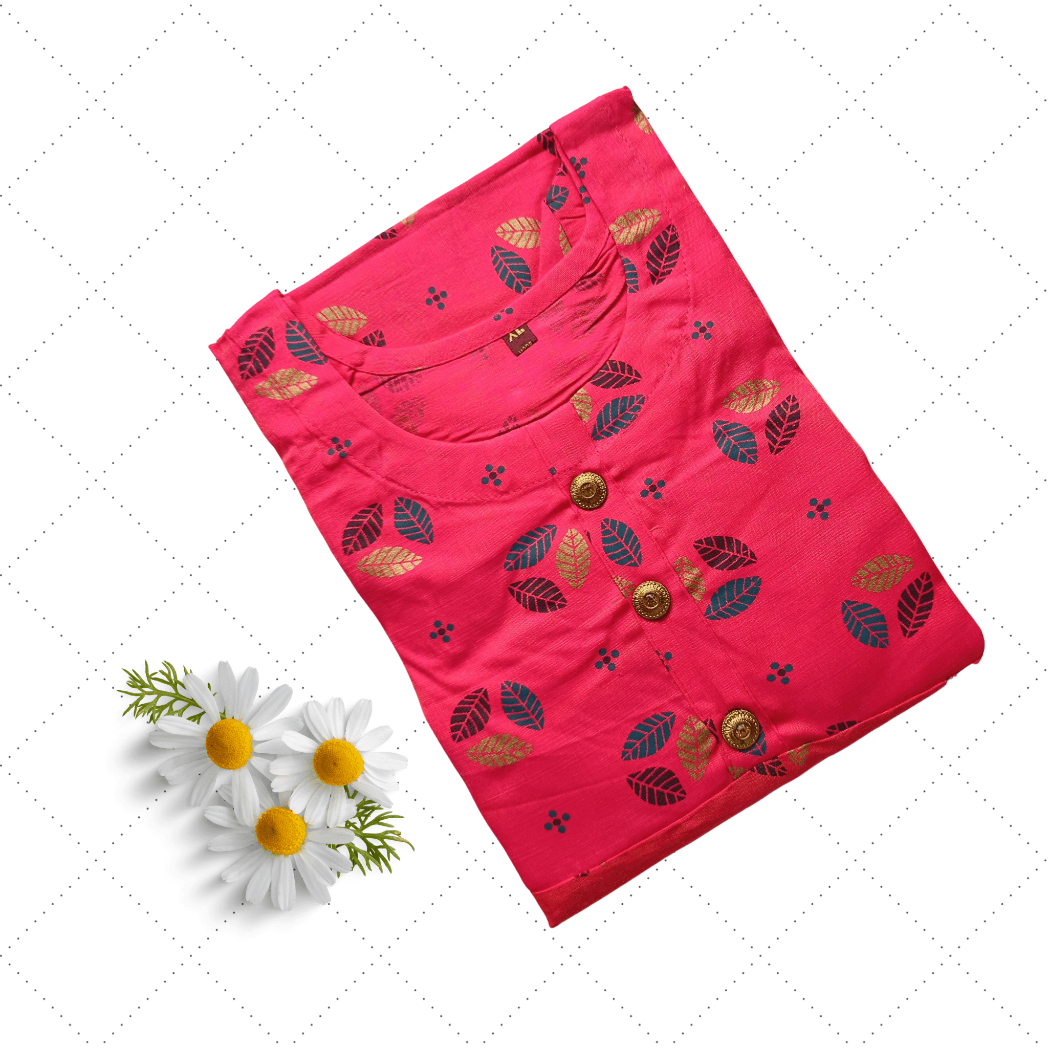 Radical Red 2 Tone Long Ghera kurti Main image