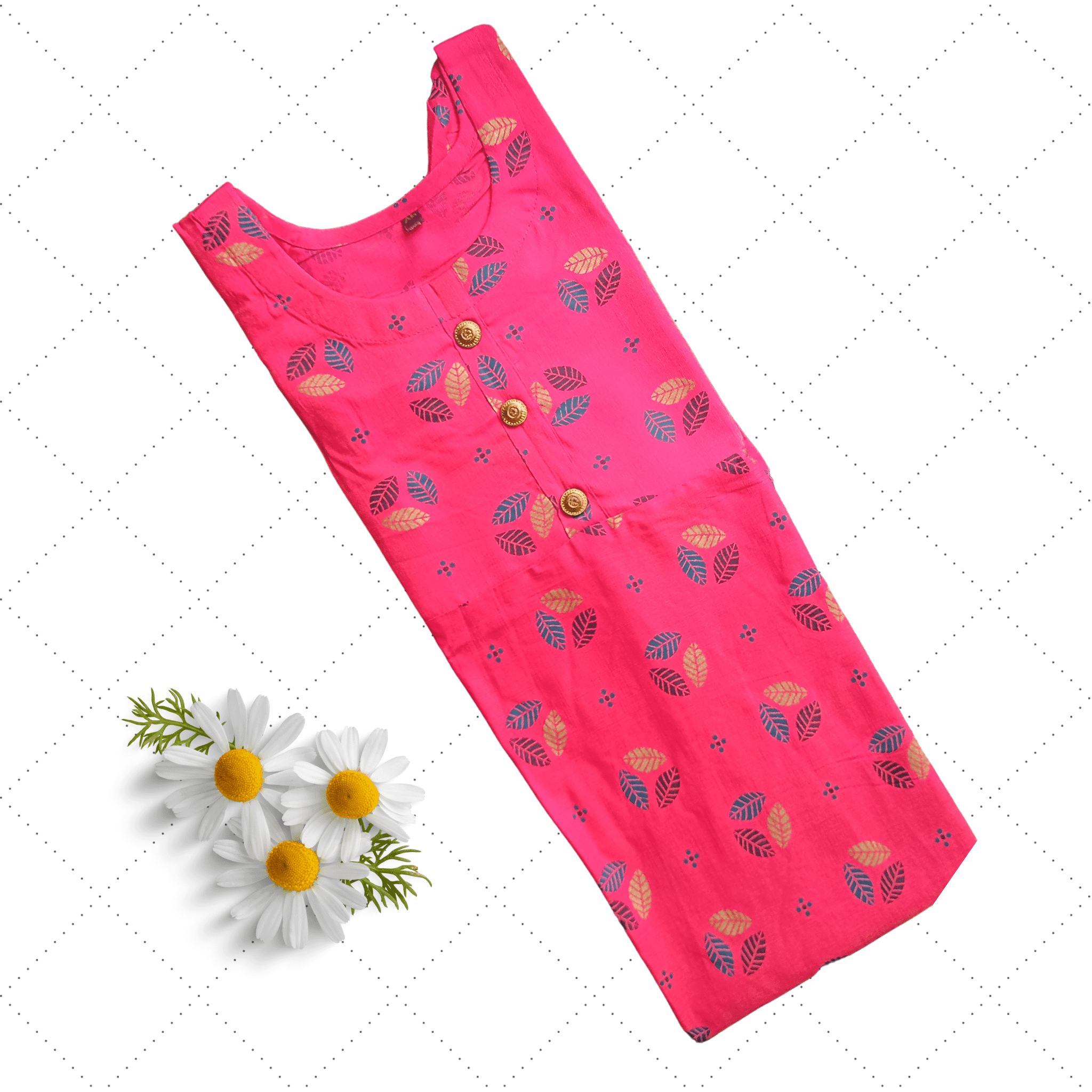 Radical Red 2 Tone Long Ghera kurti Secondary image
