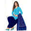 Rama Blue A Line Cotton Kurti With Dark Blue Patiala Pant and Dupatta