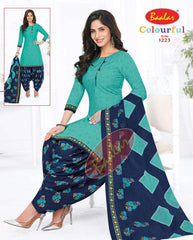 Shop now and save on Bavis Clothing's Sea Green Top and Navy Blue Patiala Set. Perfect for any occasion!