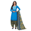 Sky Blue Embroidered Worked Regular Fit Straight Kurta with Patiala Pant and Dupatta