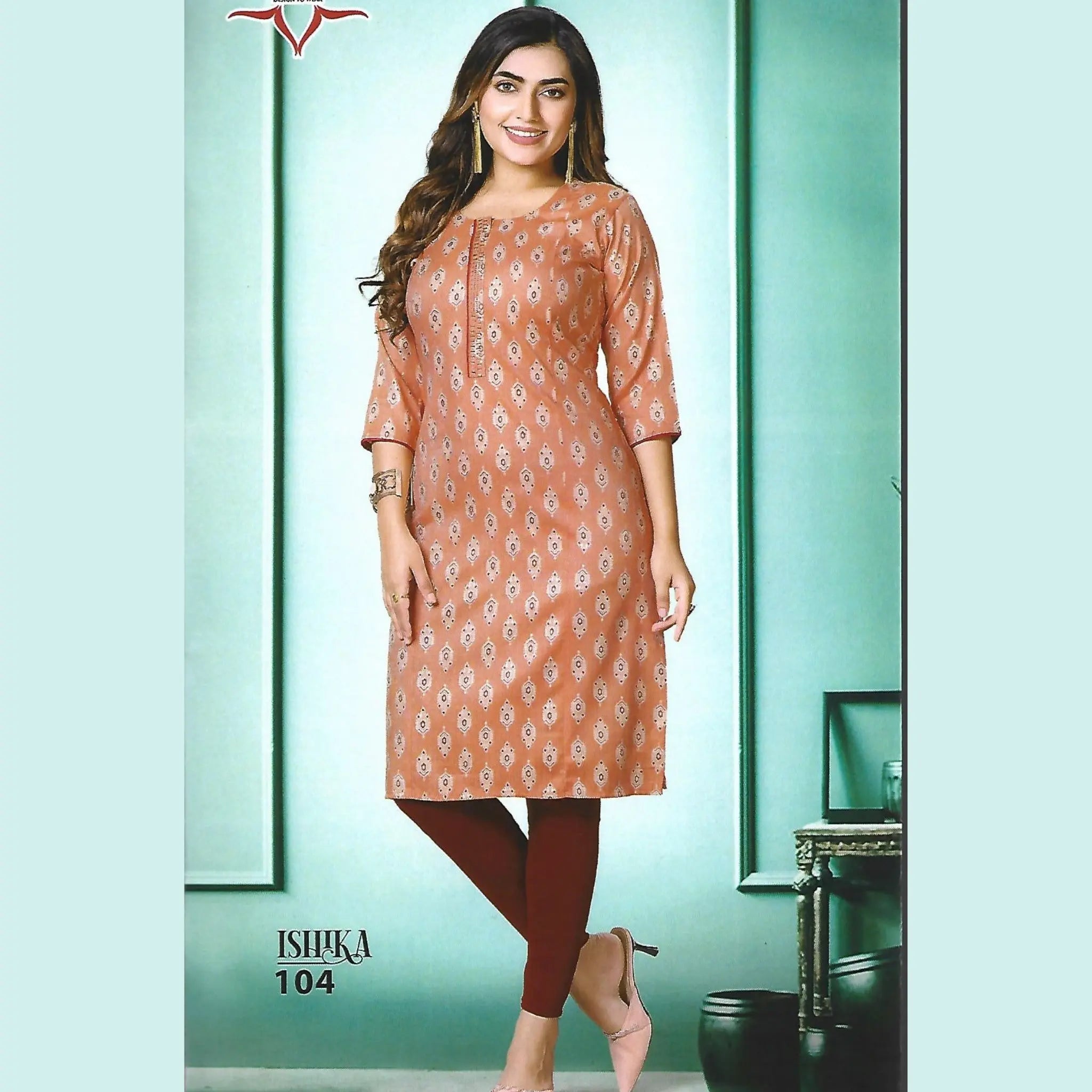 Straight Cut Casual Wear Kurti with Motif Pattern for Women Main image