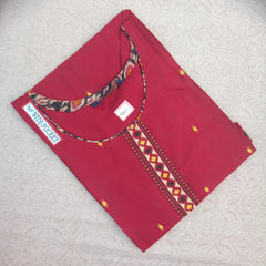 Gorgeous Bright Maroon Straight Cut Kurti with Stylish Side Pocket