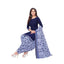 Cotton Boat Neck Dark Blue Top with Purple Patilaya Pant and  Dupatta