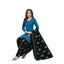 Cotton U Neck Peacock Blue Top with Black Patilaya Pant and Dupatta